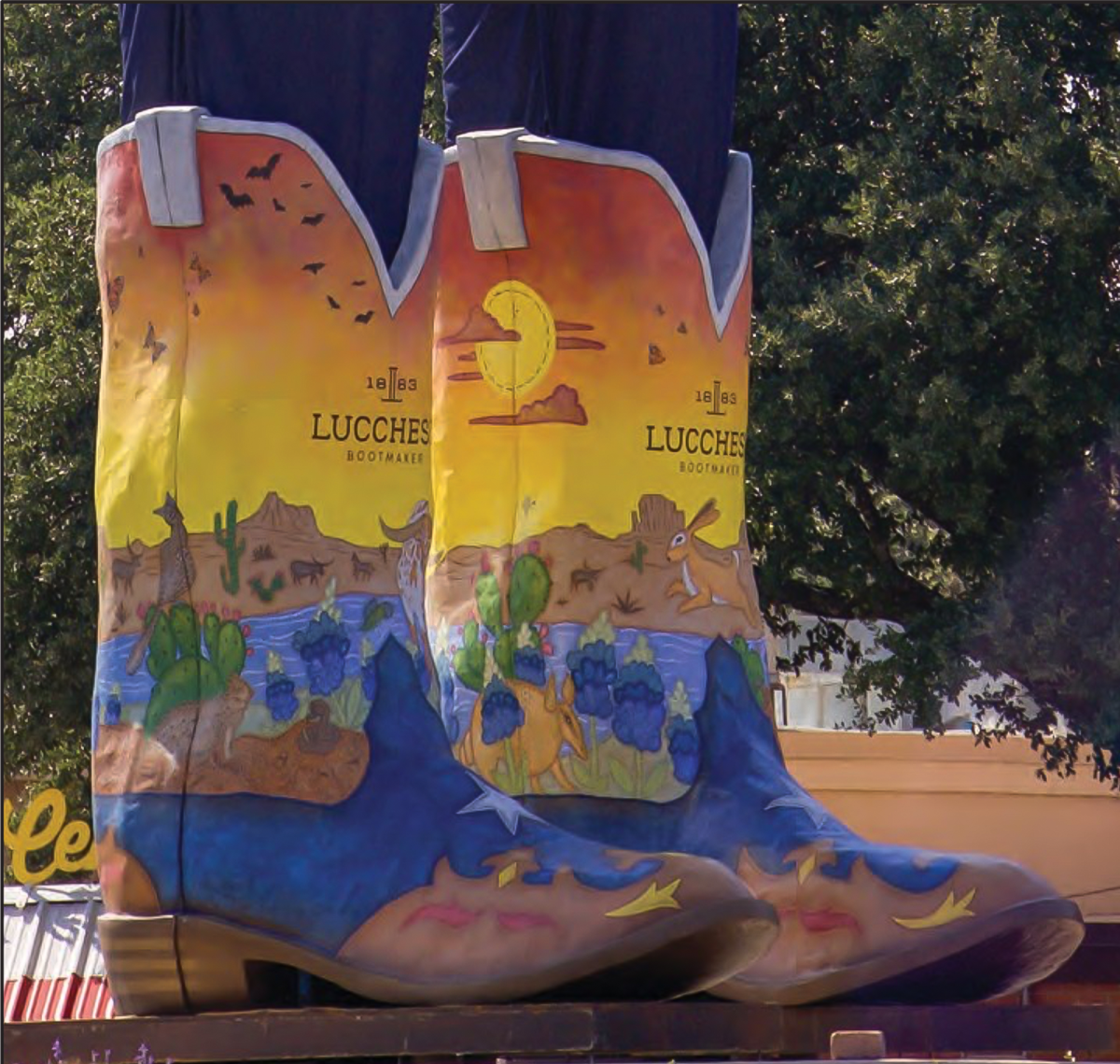 Big Texs new pair of Lucchese boots for the 2023 State Fair of Texas.