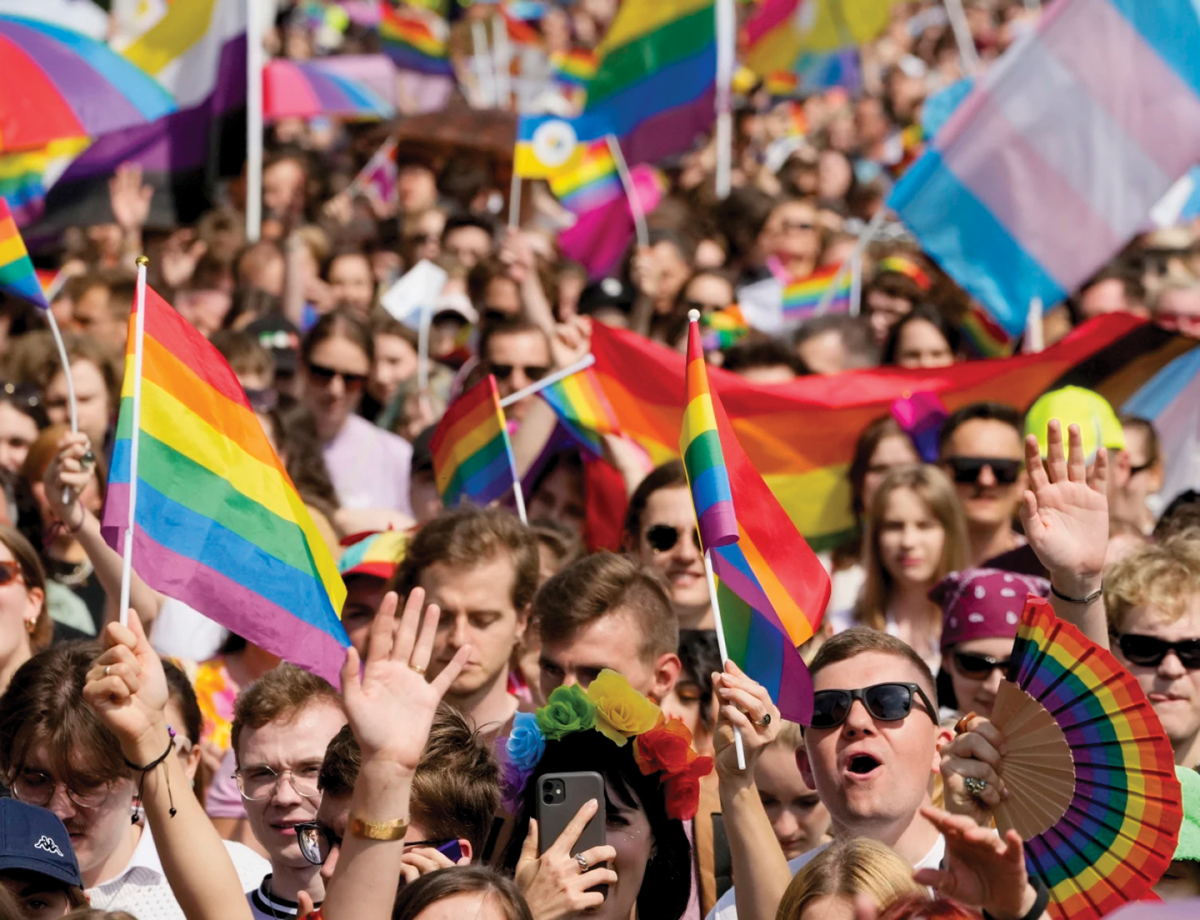 A pride parade in Poland earlier this year.