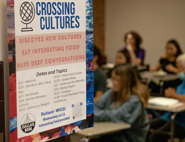 Students attend a recent Crossing Cultures event.