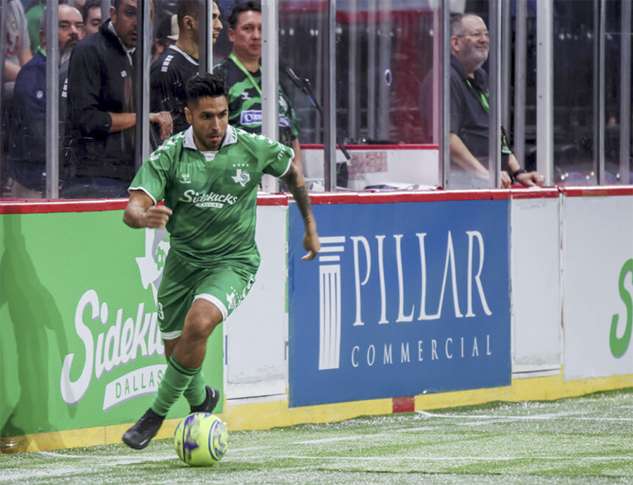 Dallas College - Richland mens soccer assistant coach Alberto Rodriguez during a recent game playing for the Dallas Sidekicks.