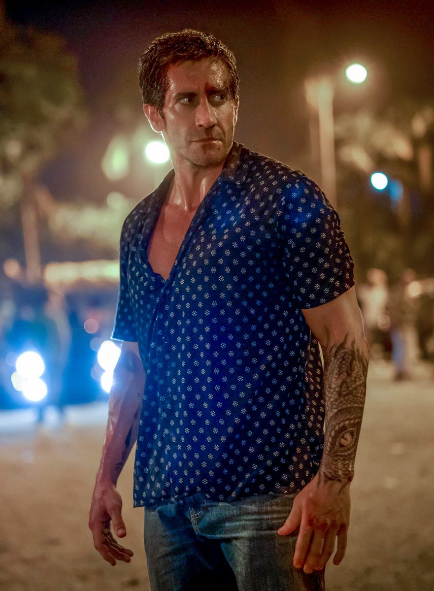 Jake Gyllenhaal is Dalton, a former UFC fighter who becomes a bouncer in the remake of “Road House”.