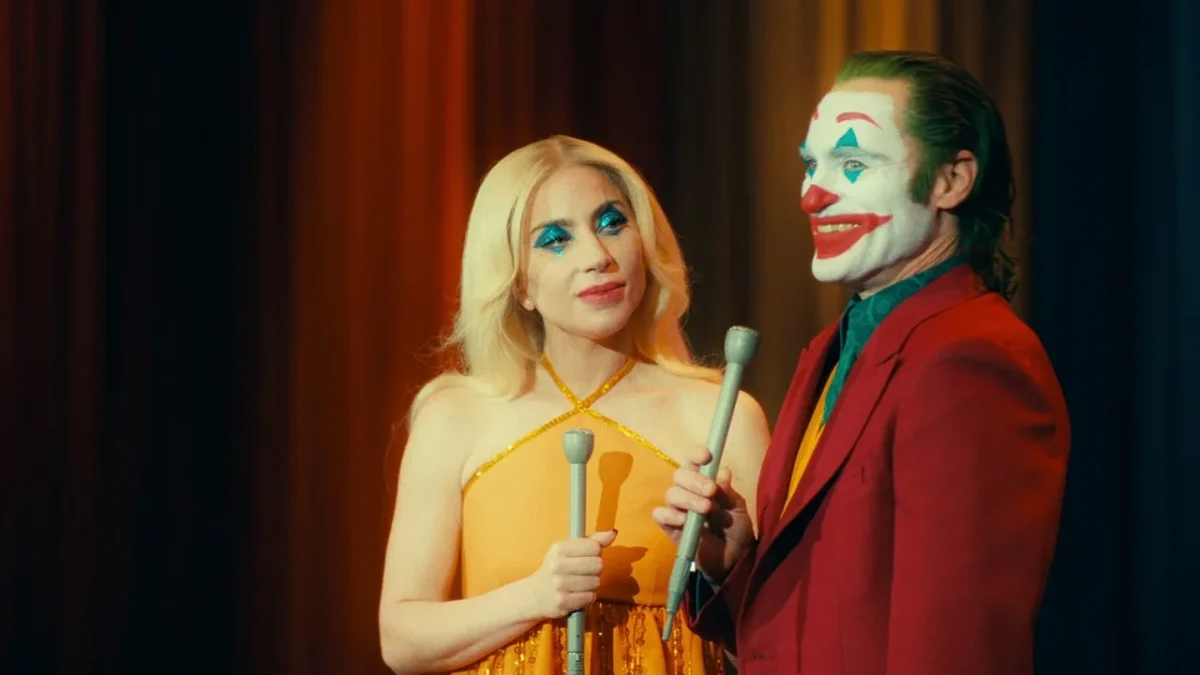 Lady Gaga and Joaquin Phoenix in "Joker 2: Folie à Deux."