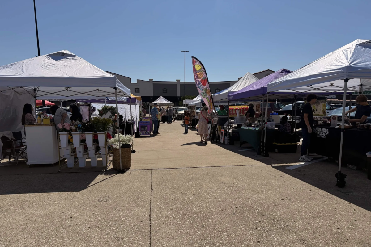 Vendors display their goods at the Richardson Farmers Market.
